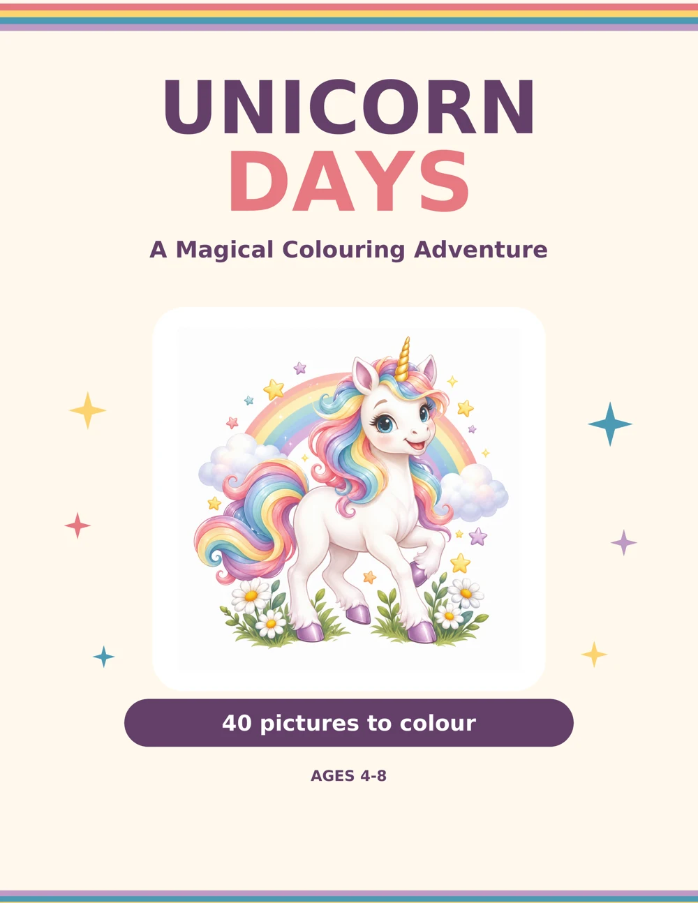 Unicorn Days: A Magical Colouring Adventure book cover
